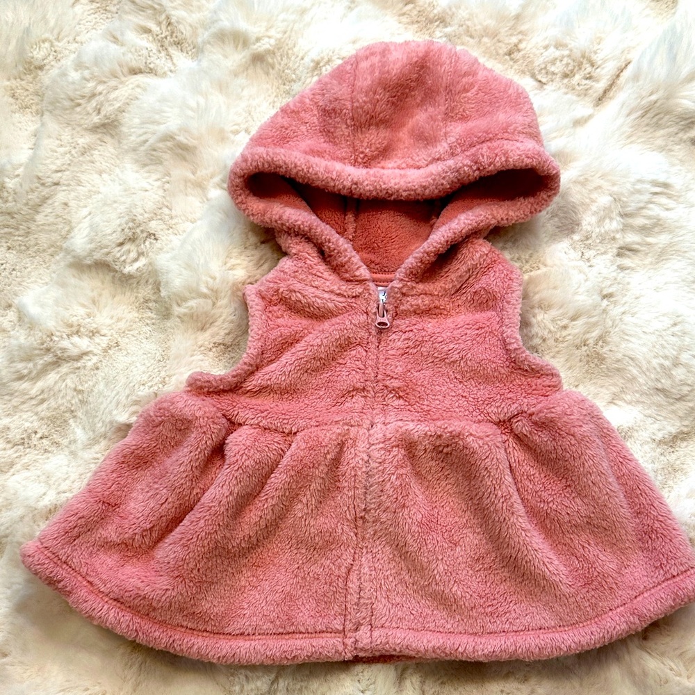 Just One You by Carter’s Baby Girl Fleece Hooded Vest | Size 3 Months